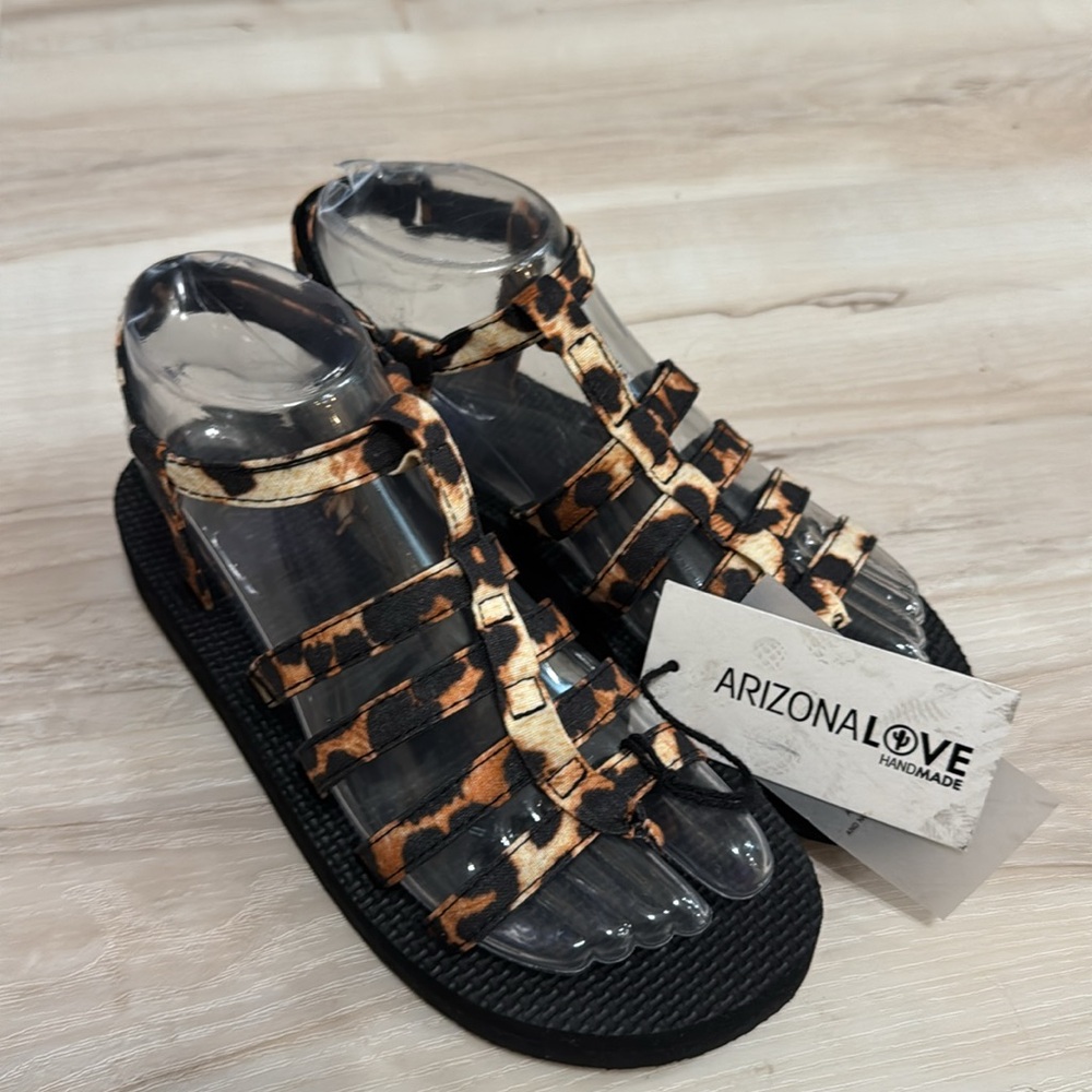 Arizona Love Trekky Leopard Print Gladiator Sandals EU 36 NWOT